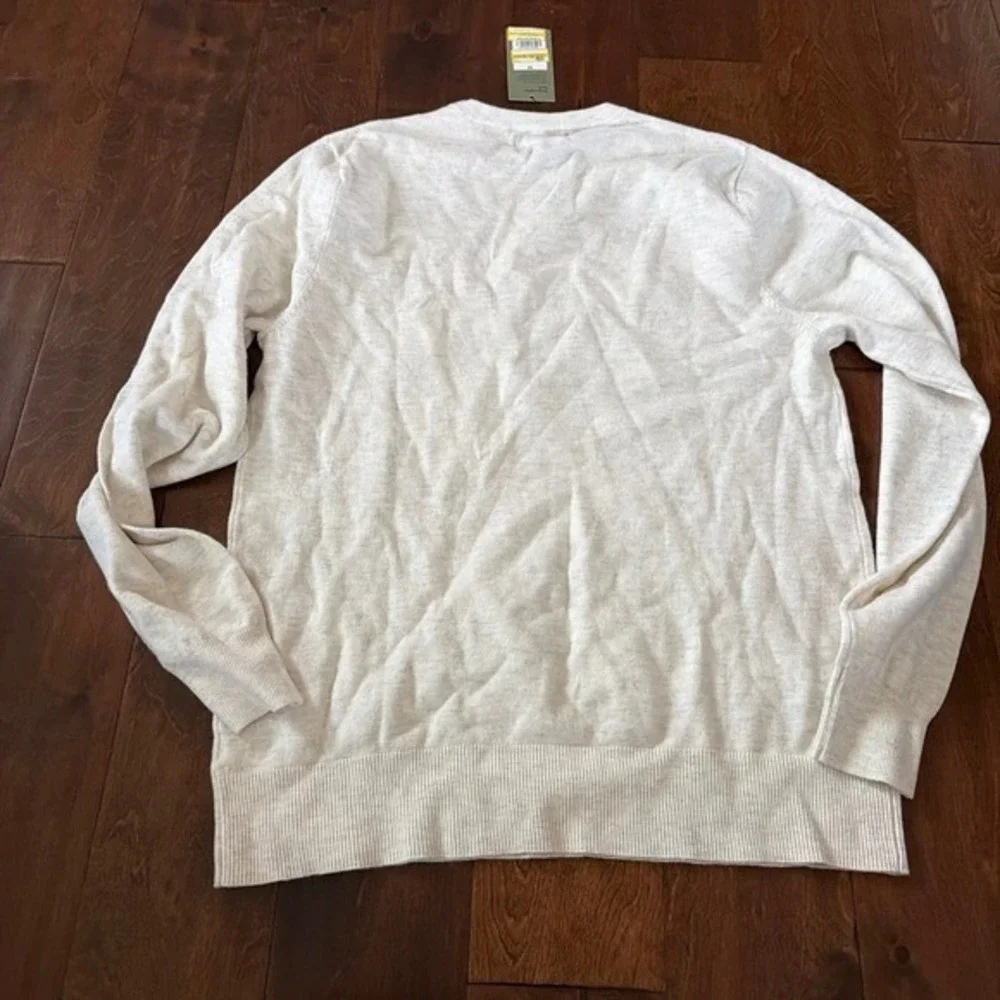 Goodfellow Co Mens Crewneck‎ Long Sleeve Sweater Oatmeal Lightweight Size M